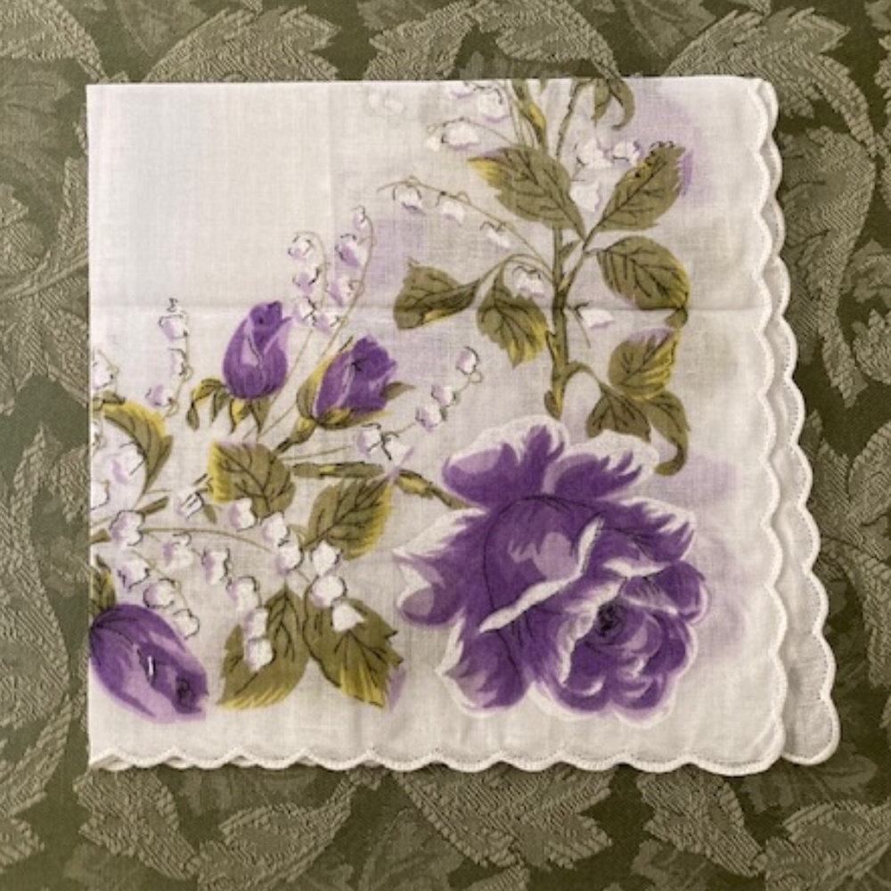 Vintage Cotton Handkerchief NOS